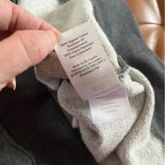 NWT Everlane The Track Crewneck Dark Heather Gray Sweatshirt Men’s Sz Medium - Picture 5 of 7